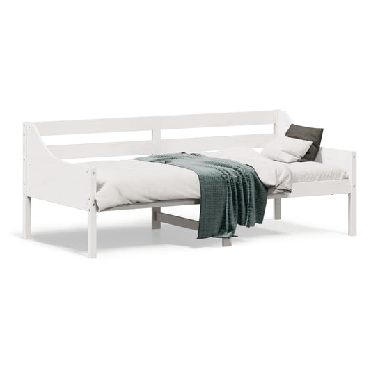 vidaXL Day Bed without Mattress White 75x190 cm Small Single Solid Wood Pine