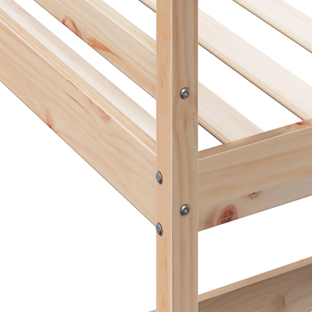 Loft Bed without Mattress 90x200 cm Solid Wood Pine