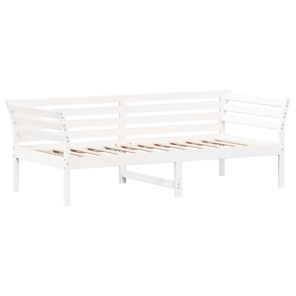 vidaXL Day Bed without Mattress White 100x200 cm Solid Wood Pine