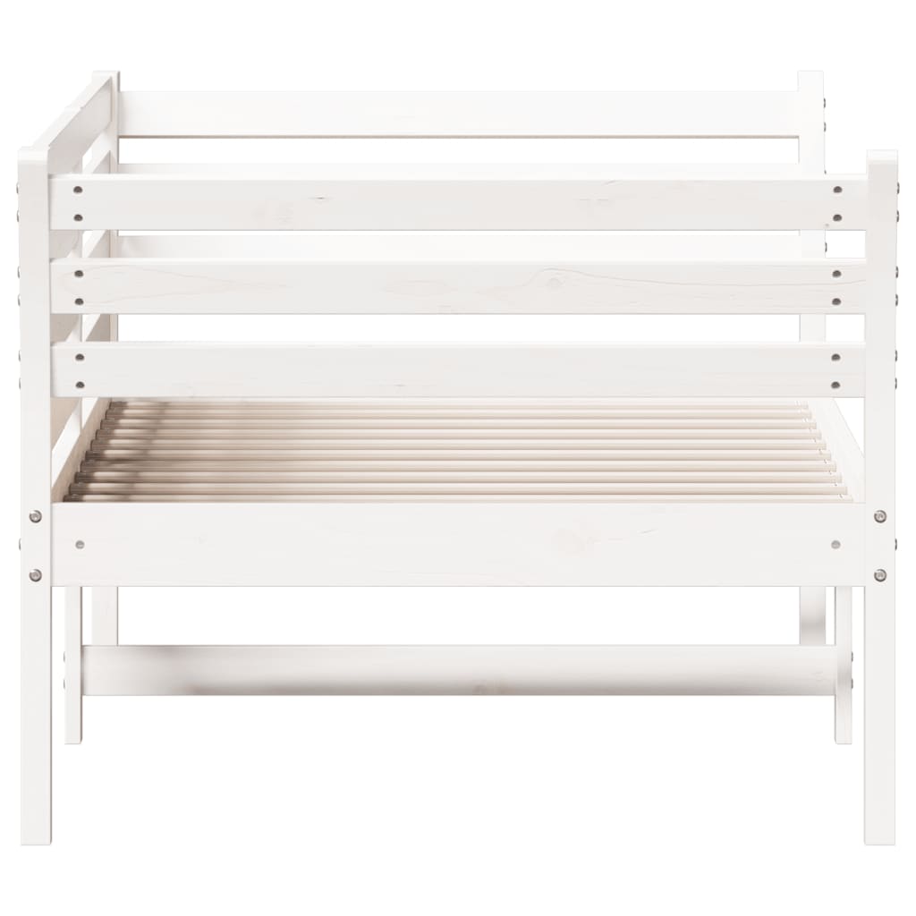 vidaXL Day Bed without Mattress White 100x200 cm Solid Wood Pine