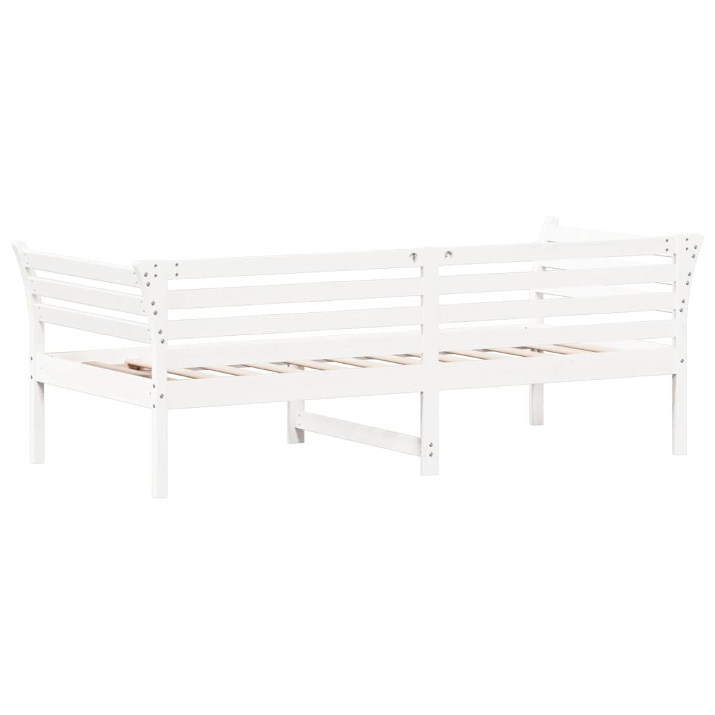 vidaXL Day Bed without Mattress White 100x200 cm Solid Wood Pine