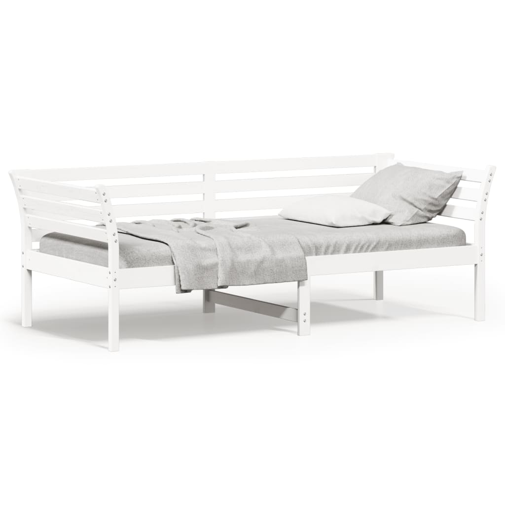 vidaXL Day Bed without Mattress White 100x200 cm Solid Wood Pine