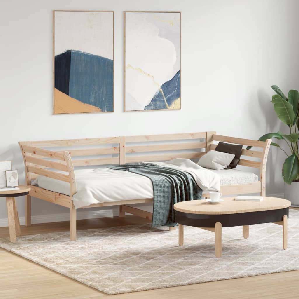 vidaXL Day Bed without Mattress 90x190 cm Single Solid Wood Pine