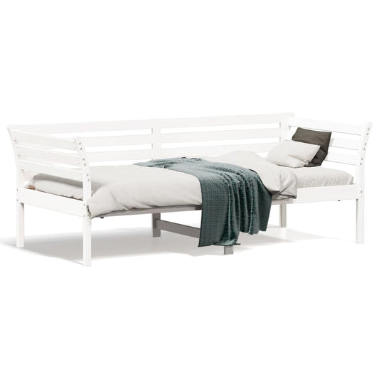 vidaXL Day Bed without Mattress White 90x190 cm Single Solid Wood Pine