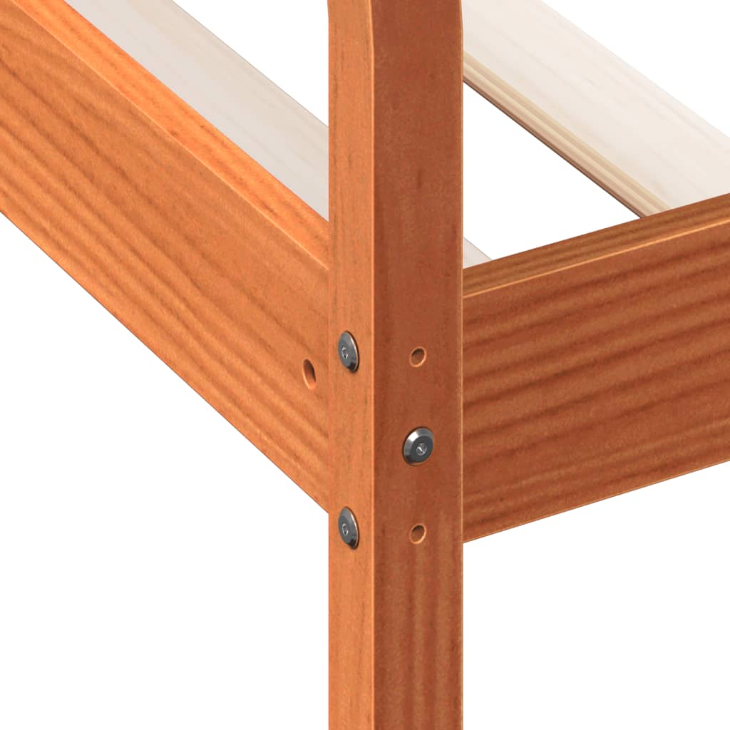 Day Bed without Mattress Wax Brown 90x190 cm Single Solid Wood Pine
