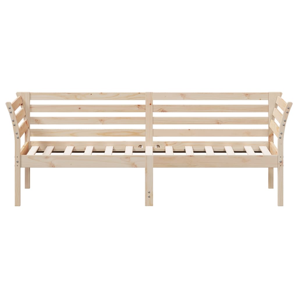 vidaXL Day Bed without Mattress 75x190 cm Small Single Solid Wood Pine