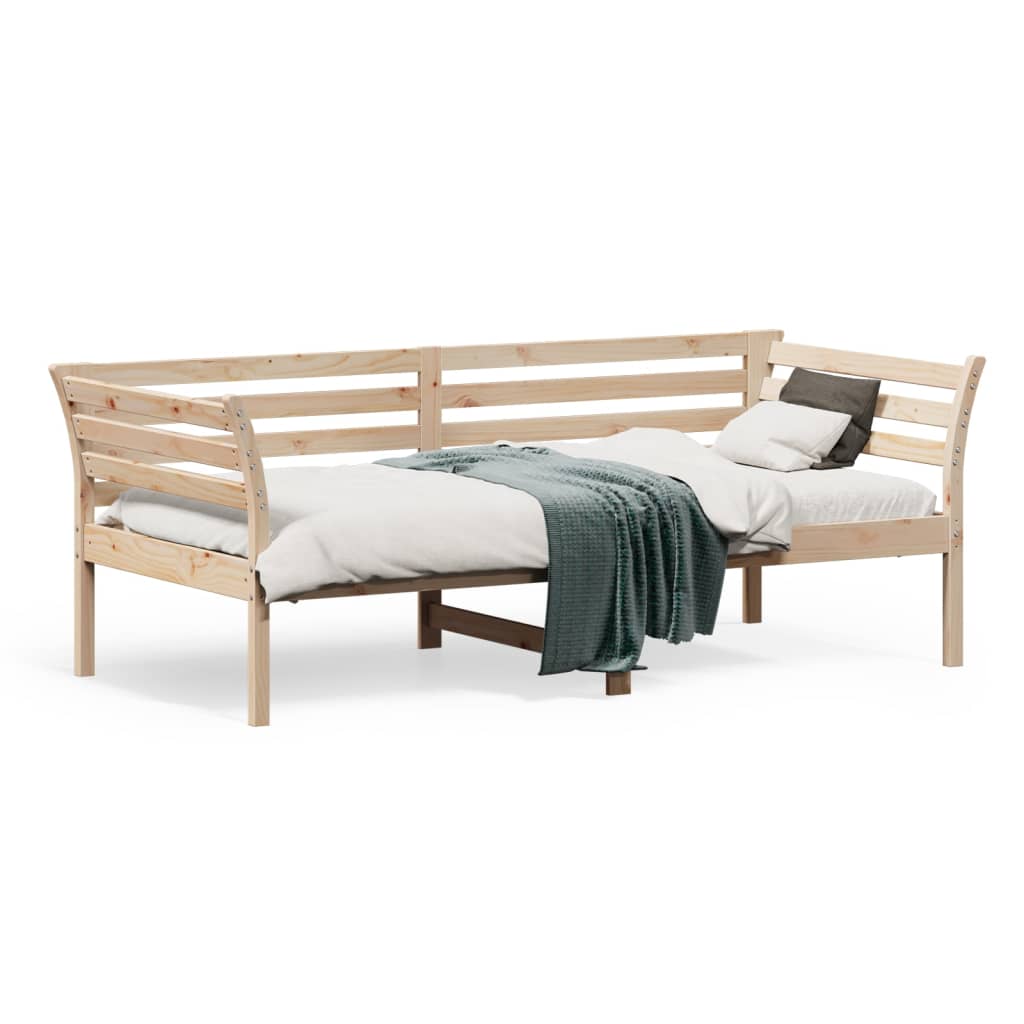 vidaXL Day Bed without Mattress 75x190 cm Small Single Solid Wood Pine