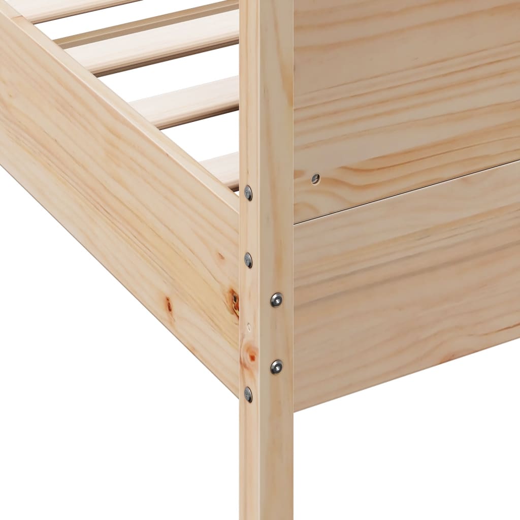 Bed Frame without Mattress 140x190 cm Solid Wood Pine