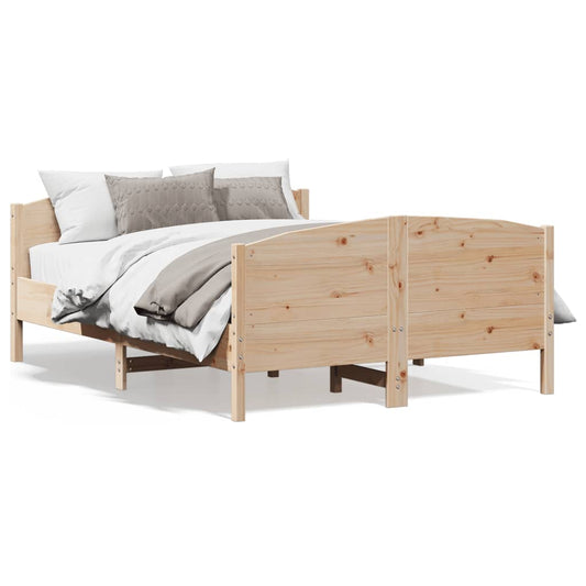 vidaXL Bed Frame without Mattress 120x190 cm Small Double Solid Wood Pine