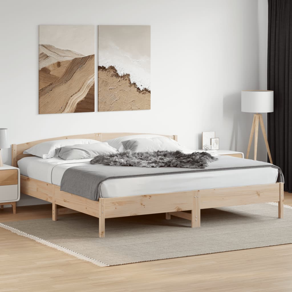 vidaXL Bed Frame without Mattress 200x200 cm Solid Wood Pine