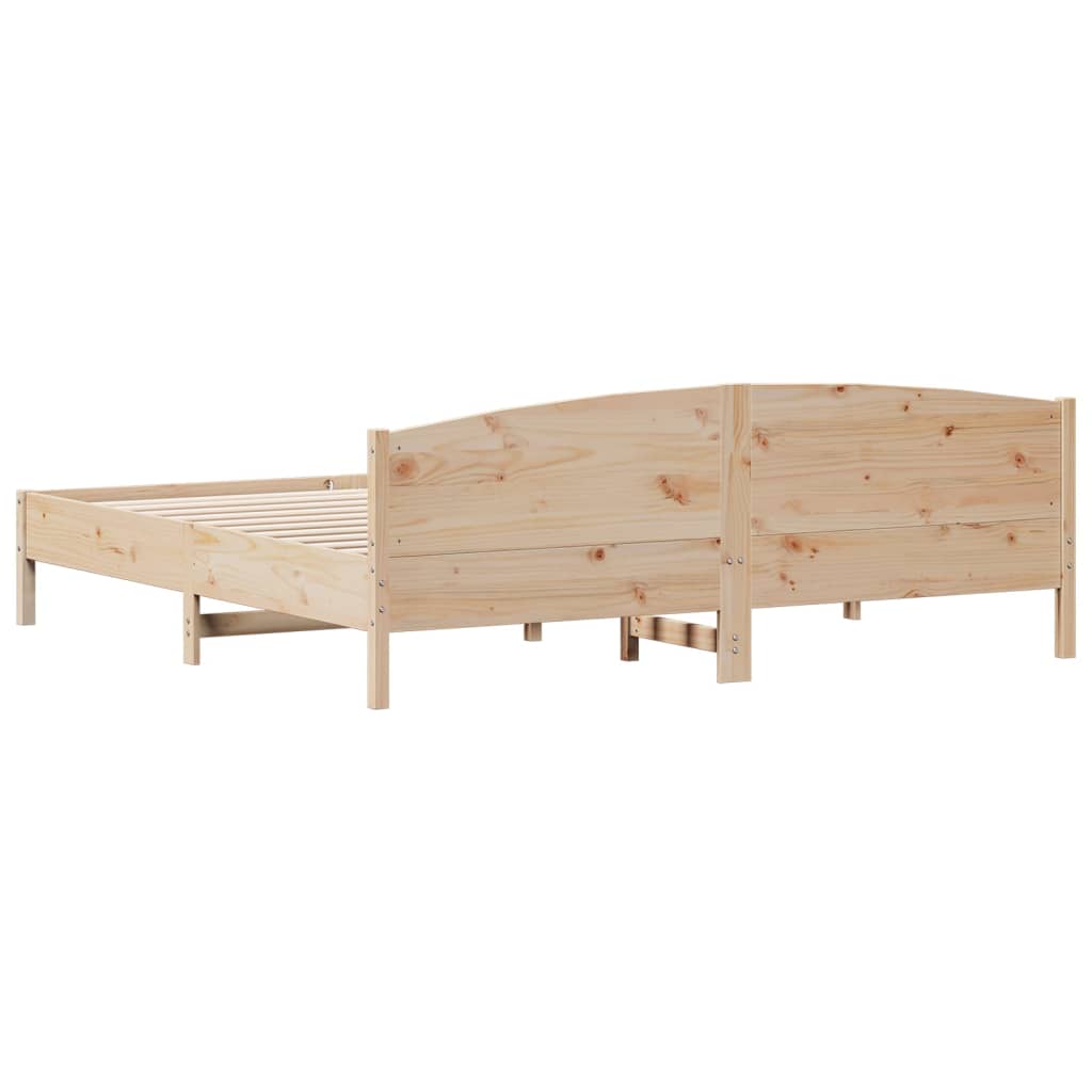 vidaXL Bed Frame without Mattress 200x200 cm Solid Wood Pine