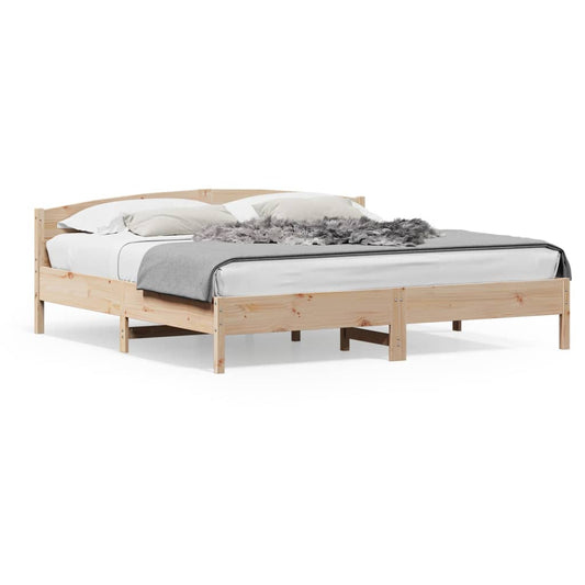 vidaXL Bed Frame without Mattress 200x200 cm Solid Wood Pine