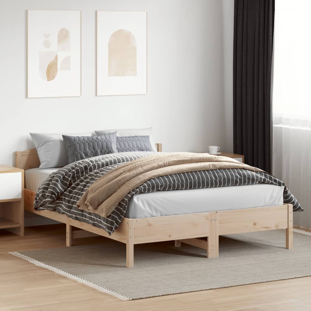 vidaXL Bed Frame without Mattress 160x200 cm Solid Wood Pine