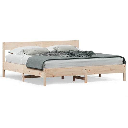 vidaXL Bed Frame without Mattress 200x200 cm Solid Wood Pine