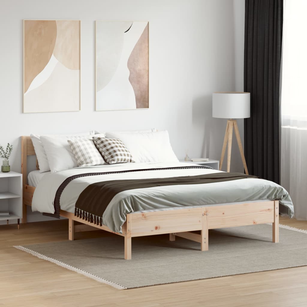 vidaXL Bed Frame without Mattress 160x200 cm Solid Wood Pine