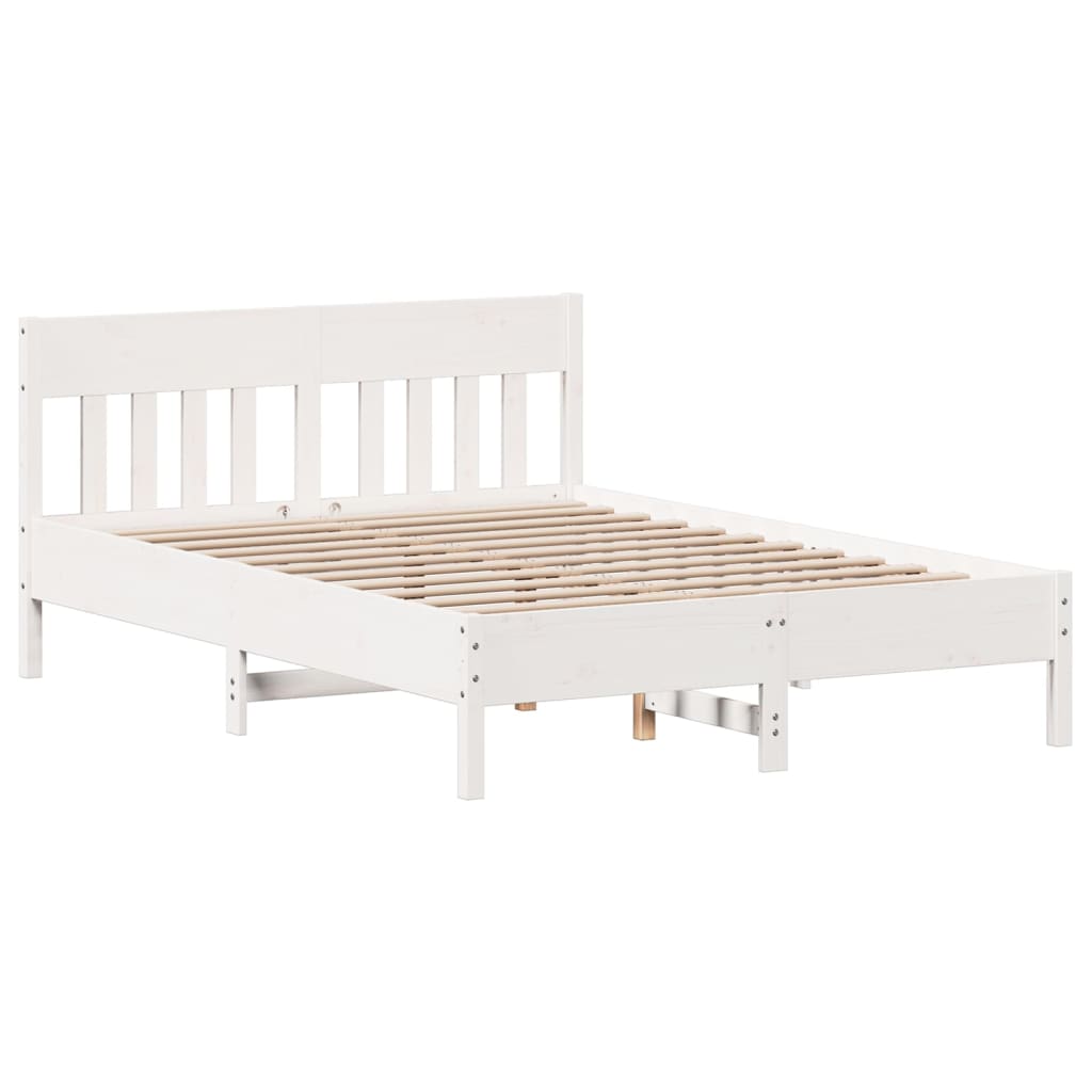 vidaXL Bed Frame without Mattress White 160x200 cm Solid Wood Pine