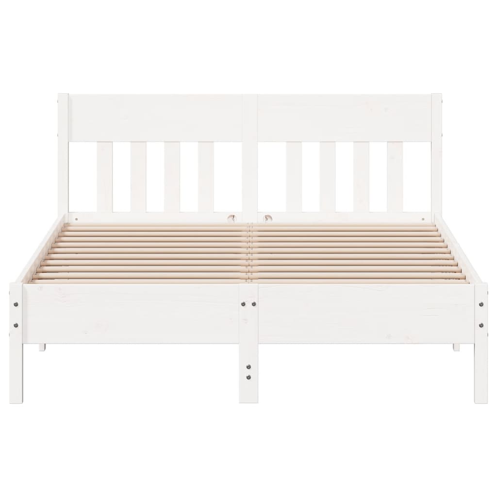 vidaXL Bed Frame without Mattress White 160x200 cm Solid Wood Pine