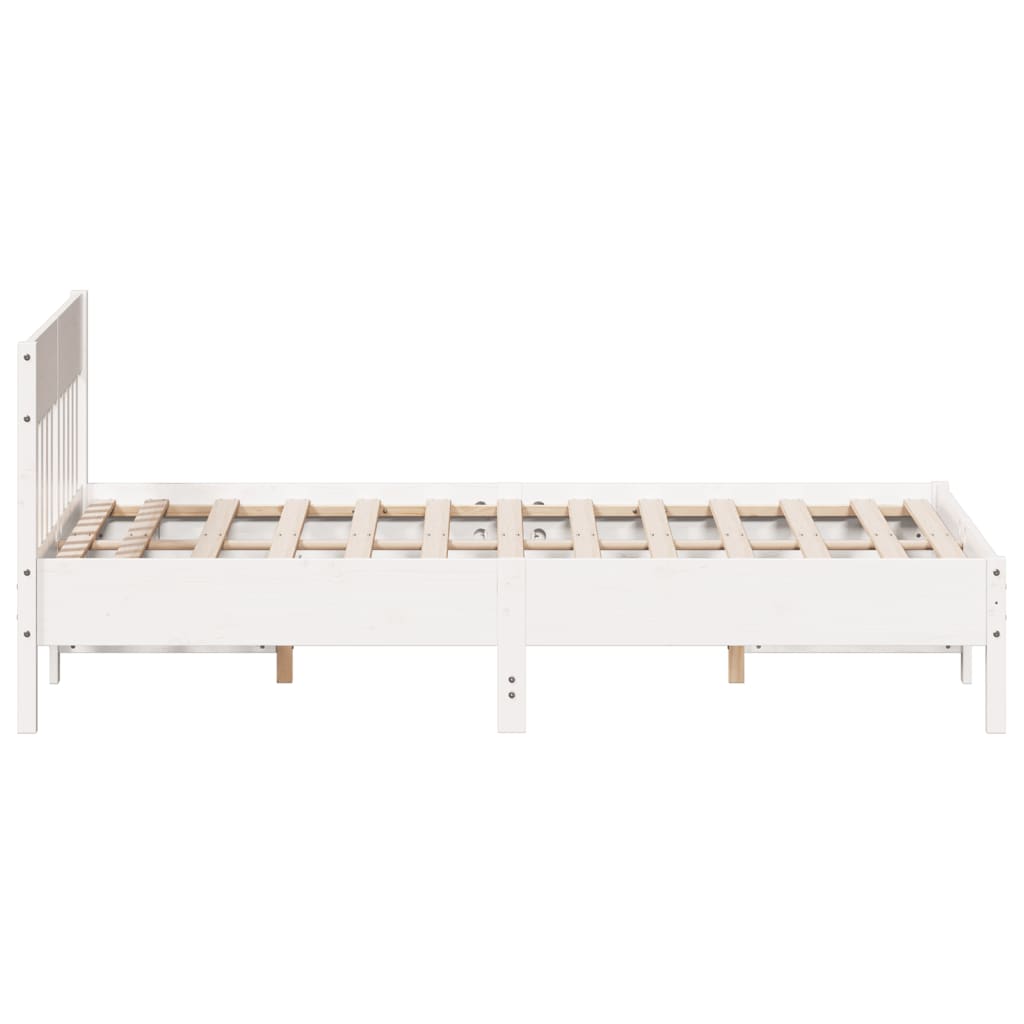 vidaXL Bed Frame without Mattress White 160x200 cm Solid Wood Pine