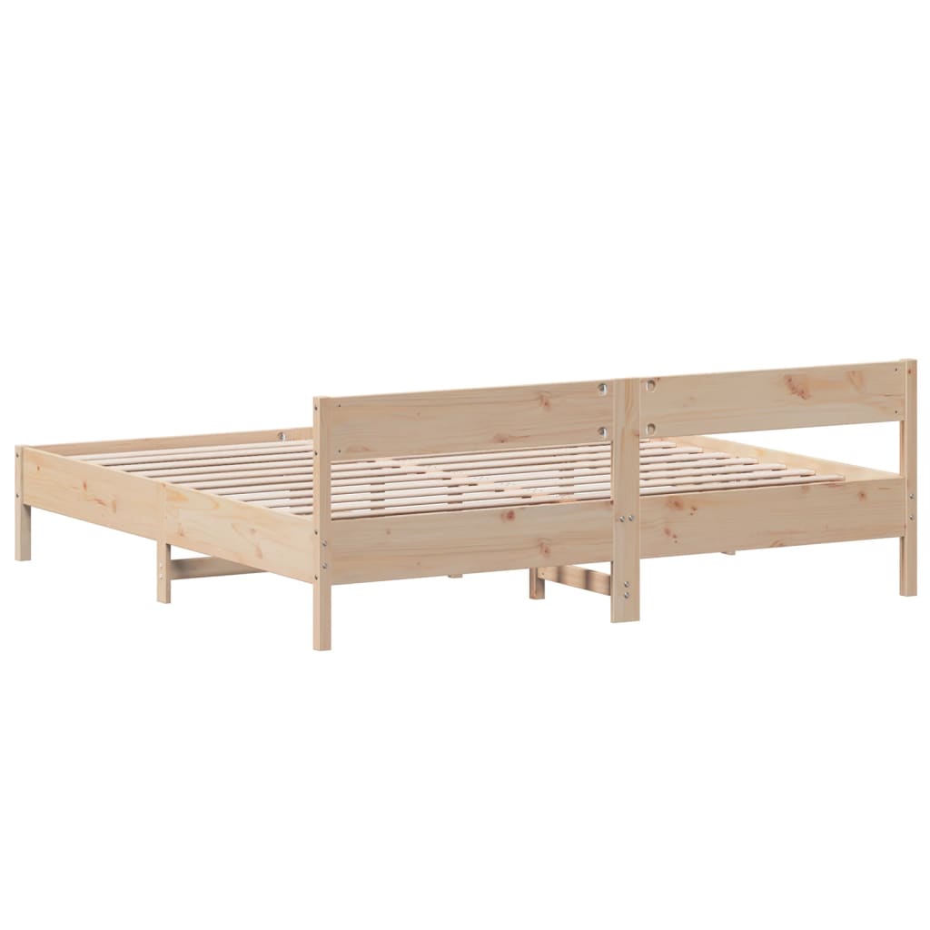 vidaXL Bed Frame without Mattress 180x200 cm Super King Solid Wood Pine