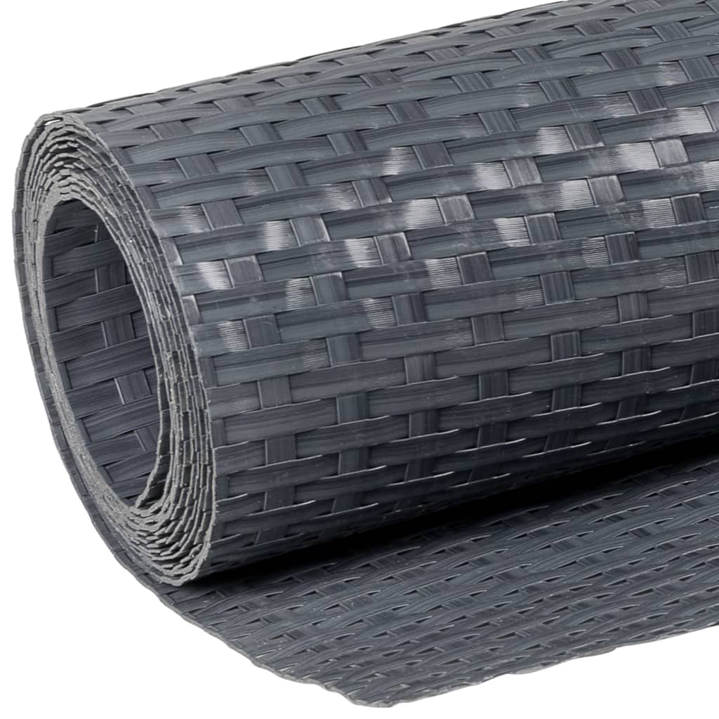 Balcony Screen Anthracite 300x80 cm Poly Rattan