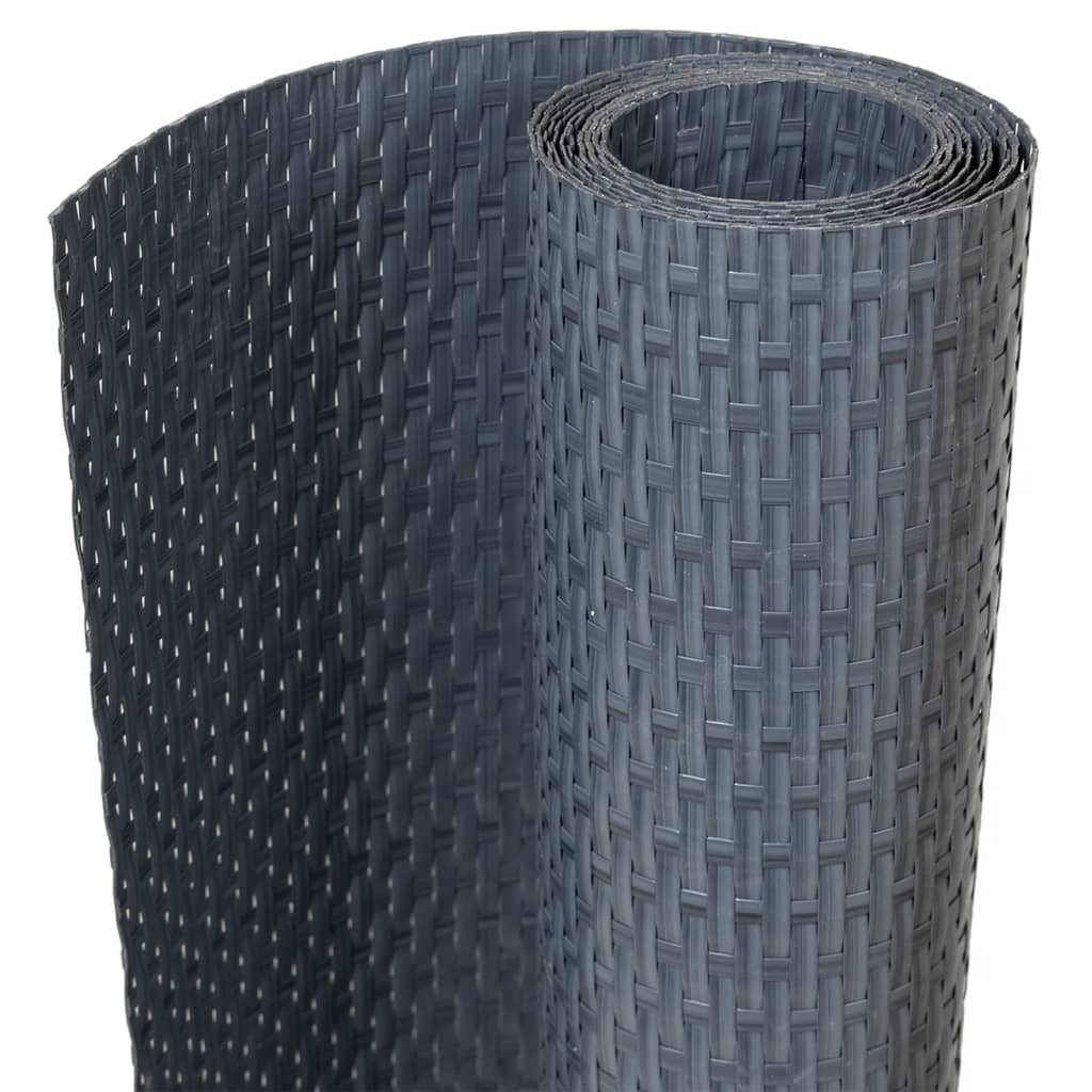 Balcony Screen Anthracite 300x90 cm Poly Rattan