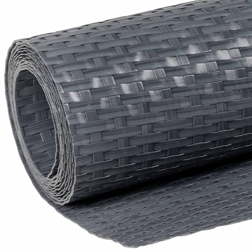Balcony Screen Anthracite 300x90 cm Poly Rattan
