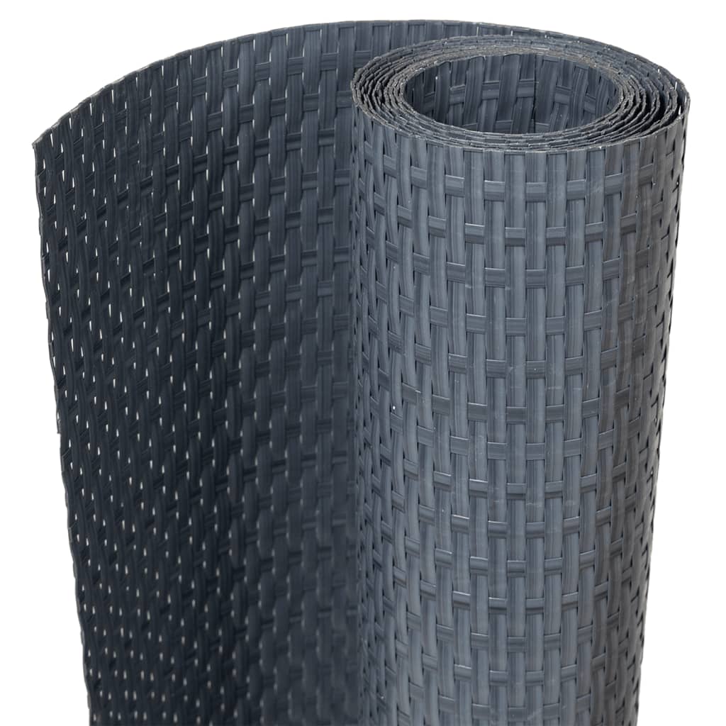 Balcony Screen Anthracite 500x80 cm Poly Rattan
