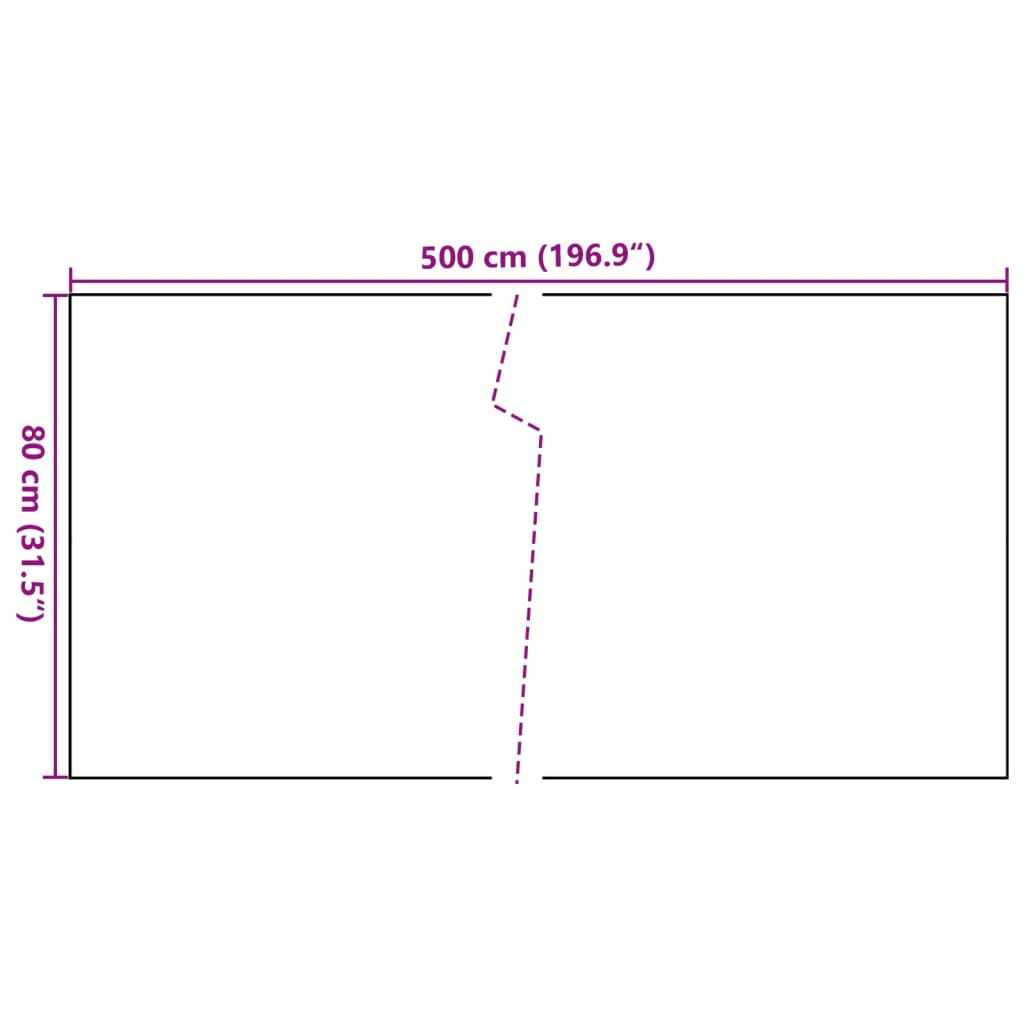 vidaXL Balcony Screen Anthracite 500x80 cm Poly Rattan