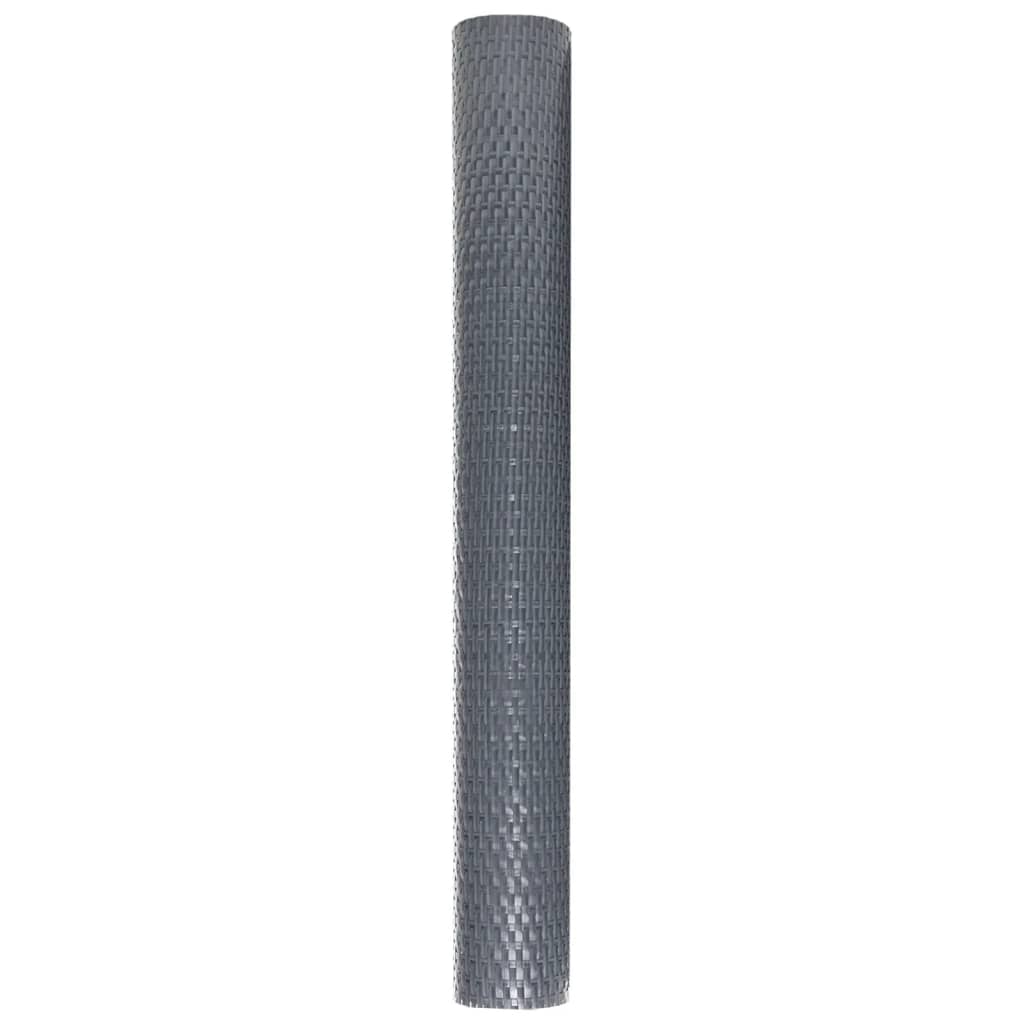 vidaXL Balcony Screen Anthracite 500x90 cm Poly Rattan