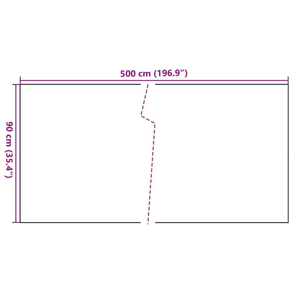 vidaXL Balcony Screen Anthracite 500x90 cm Poly Rattan