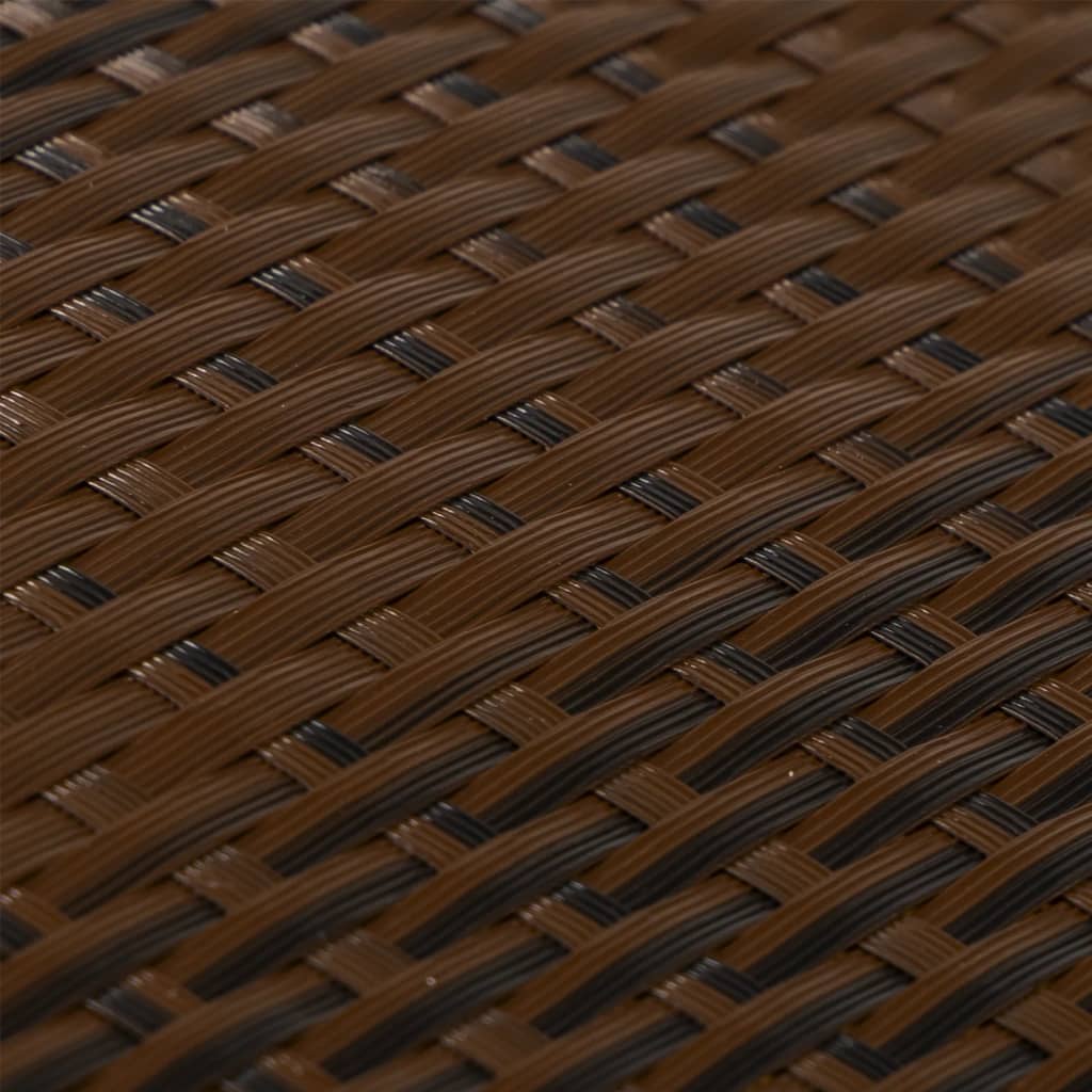 vidaXL Balcony Screen Brown and Black 300x80 cm Poly Rattan