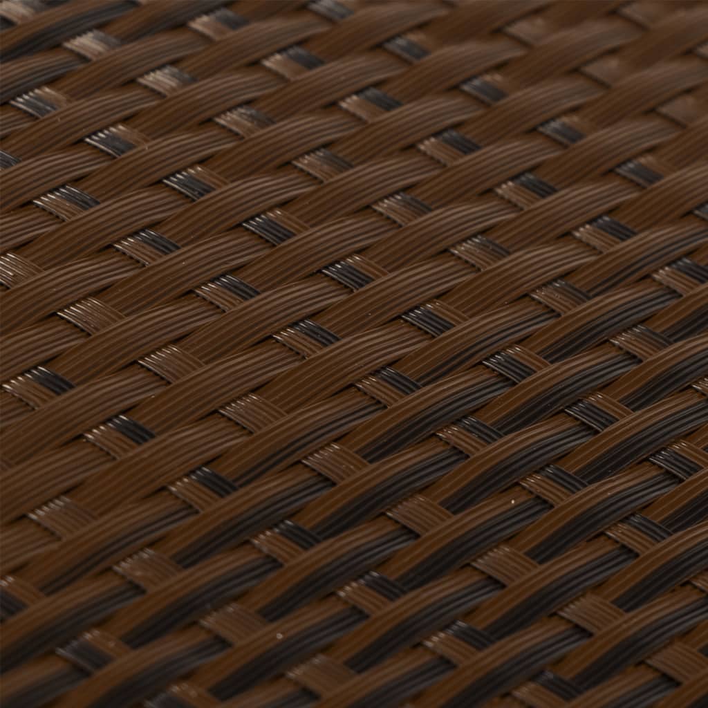 vidaXL Balcony Screen Brown and Black 300x80 cm Poly Rattan