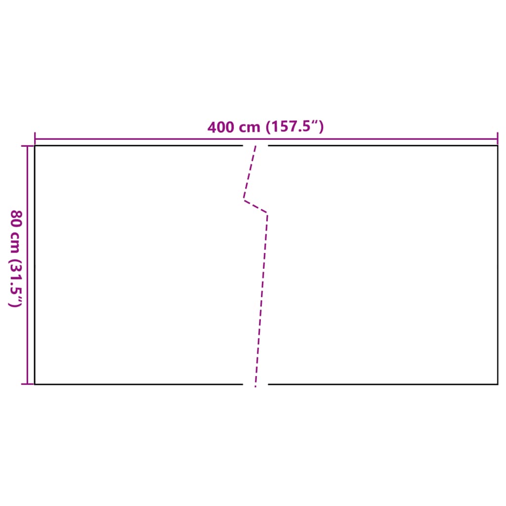 vidaXL Balcony Screen Brown and Black 400x80 cm Poly Rattan