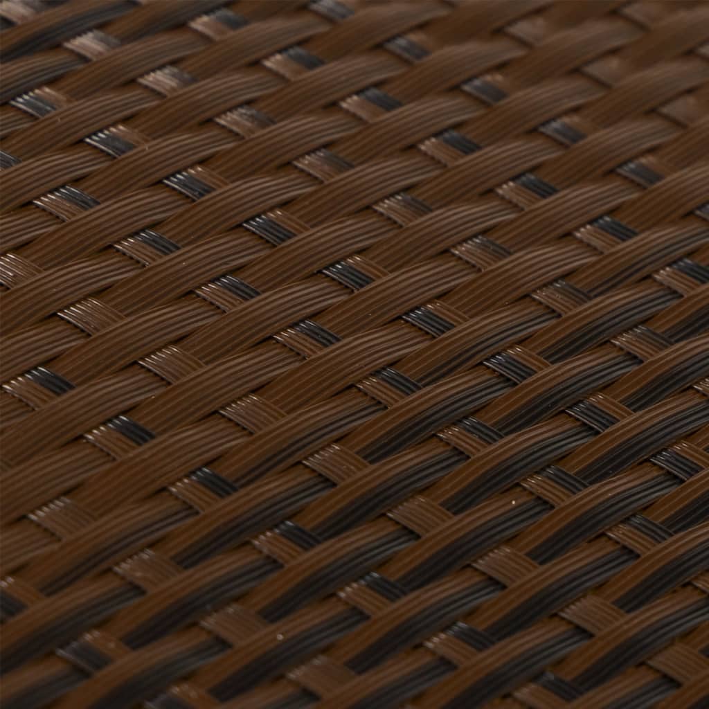 vidaXL Balcony Screen Brown and Black 400x90 cm Poly Rattan