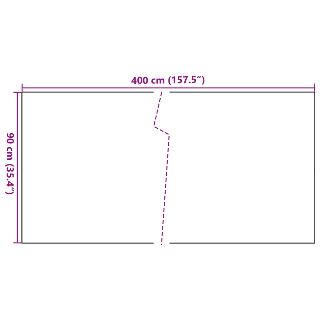 vidaXL Balcony Screen Brown and Black 400x90 cm Poly Rattan