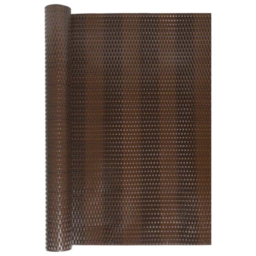 vidaXL Balcony Screen Brown and Black 400x100 cm Poly Rattan