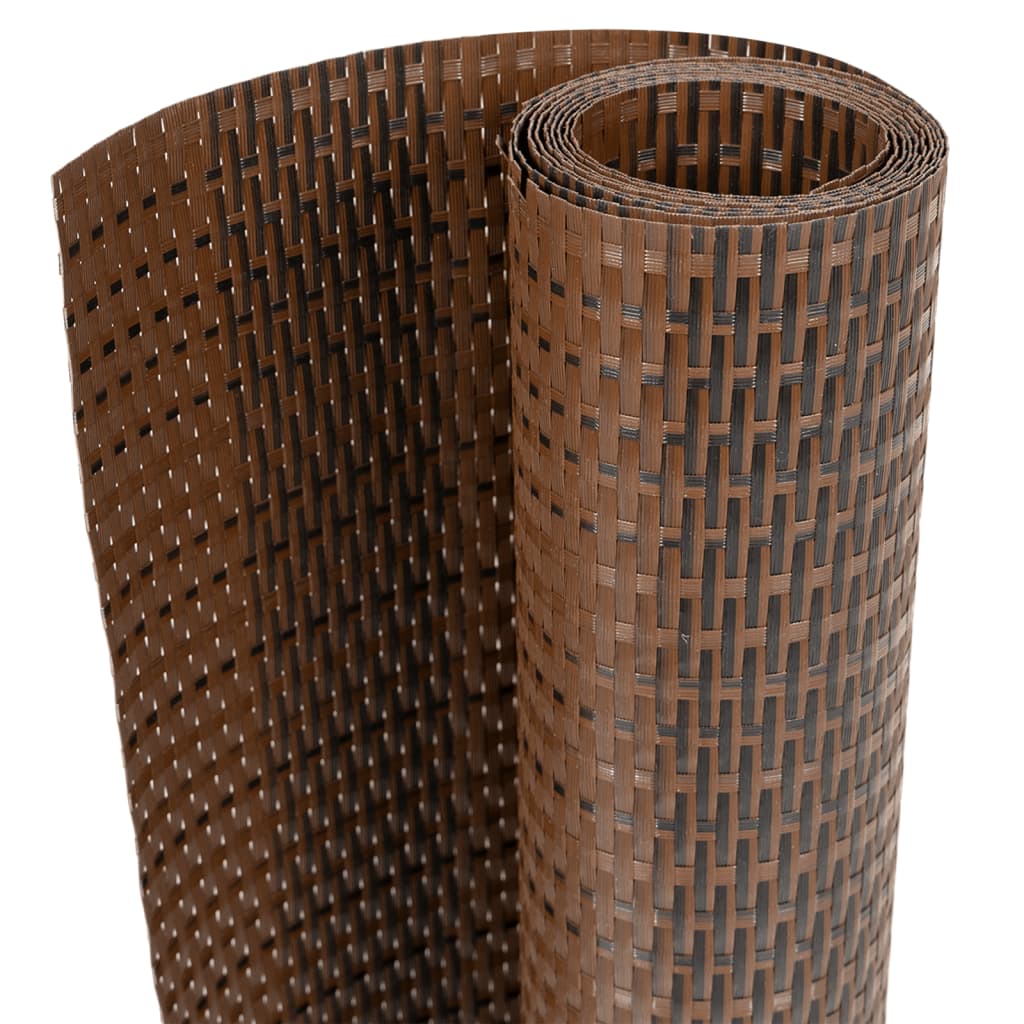 Balcony Screen Brown and Black 500x80 cm Poly Rattan
