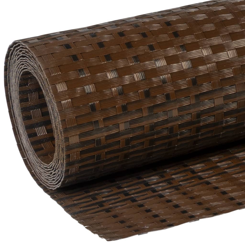 Balcony Screen Brown and Black 500x80 cm Poly Rattan
