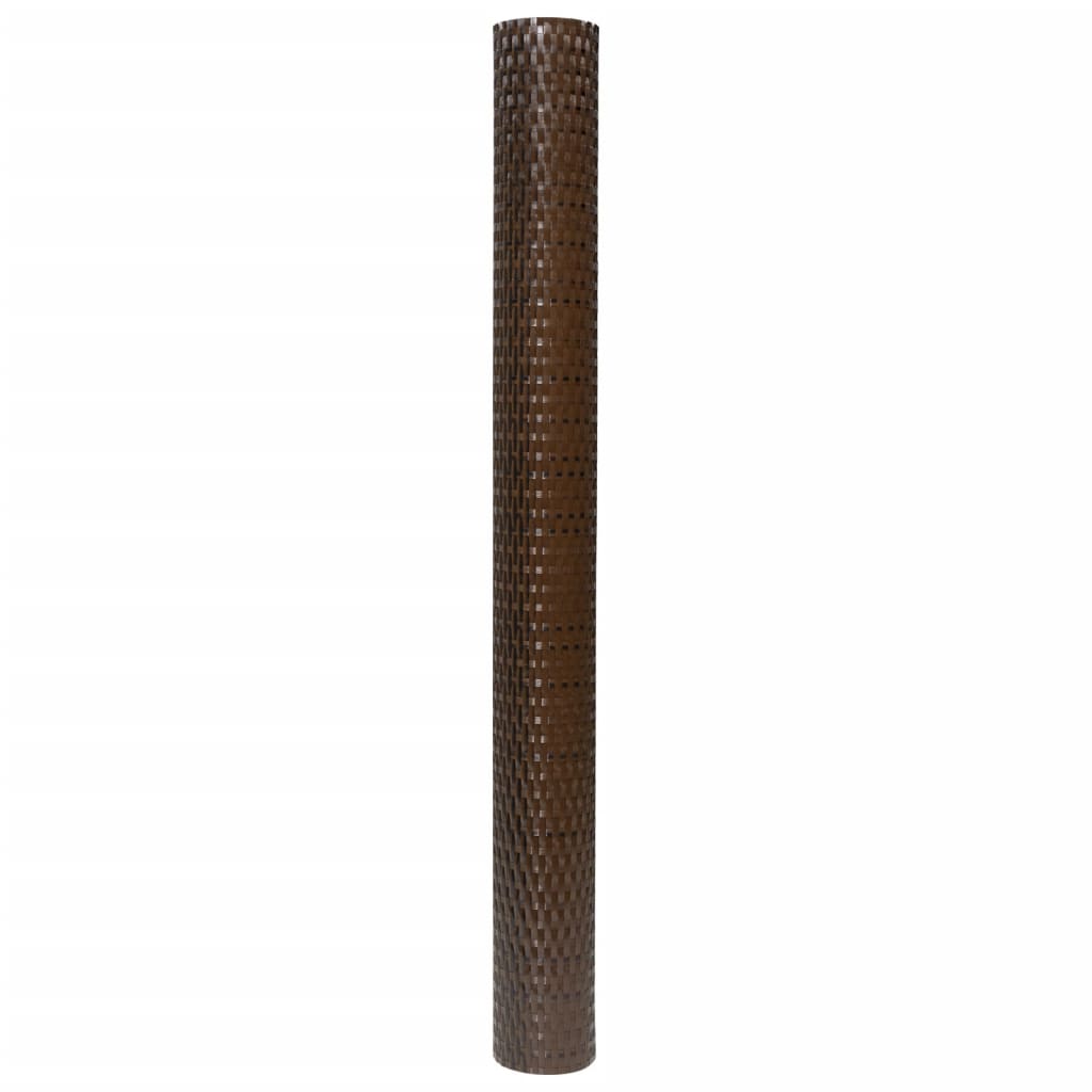 Balcony Screen Brown and Black 500x90 cm Poly Rattan