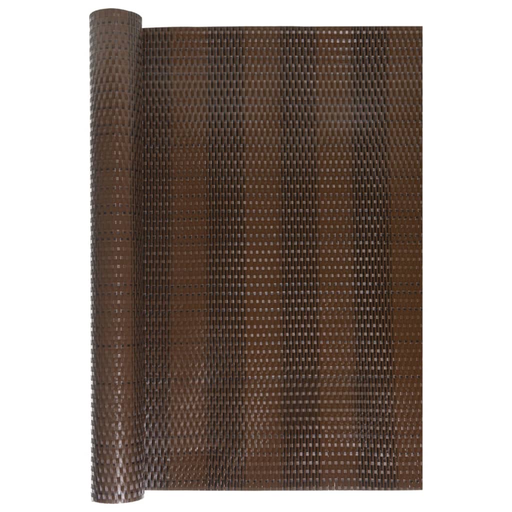 Balcony Screen Brown and Black 500x100 cm Poly Rattan