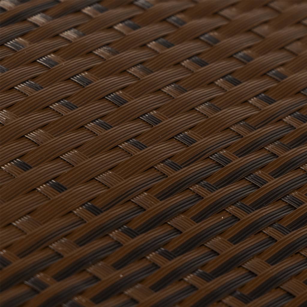Balcony Screen Brown and Black 500x100 cm Poly Rattan