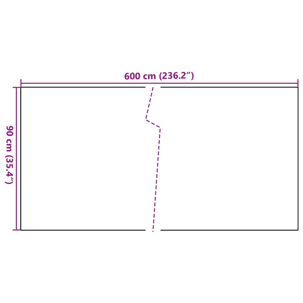 vidaXL Balcony Screen Brown and Black 600x90 cm Poly Rattan