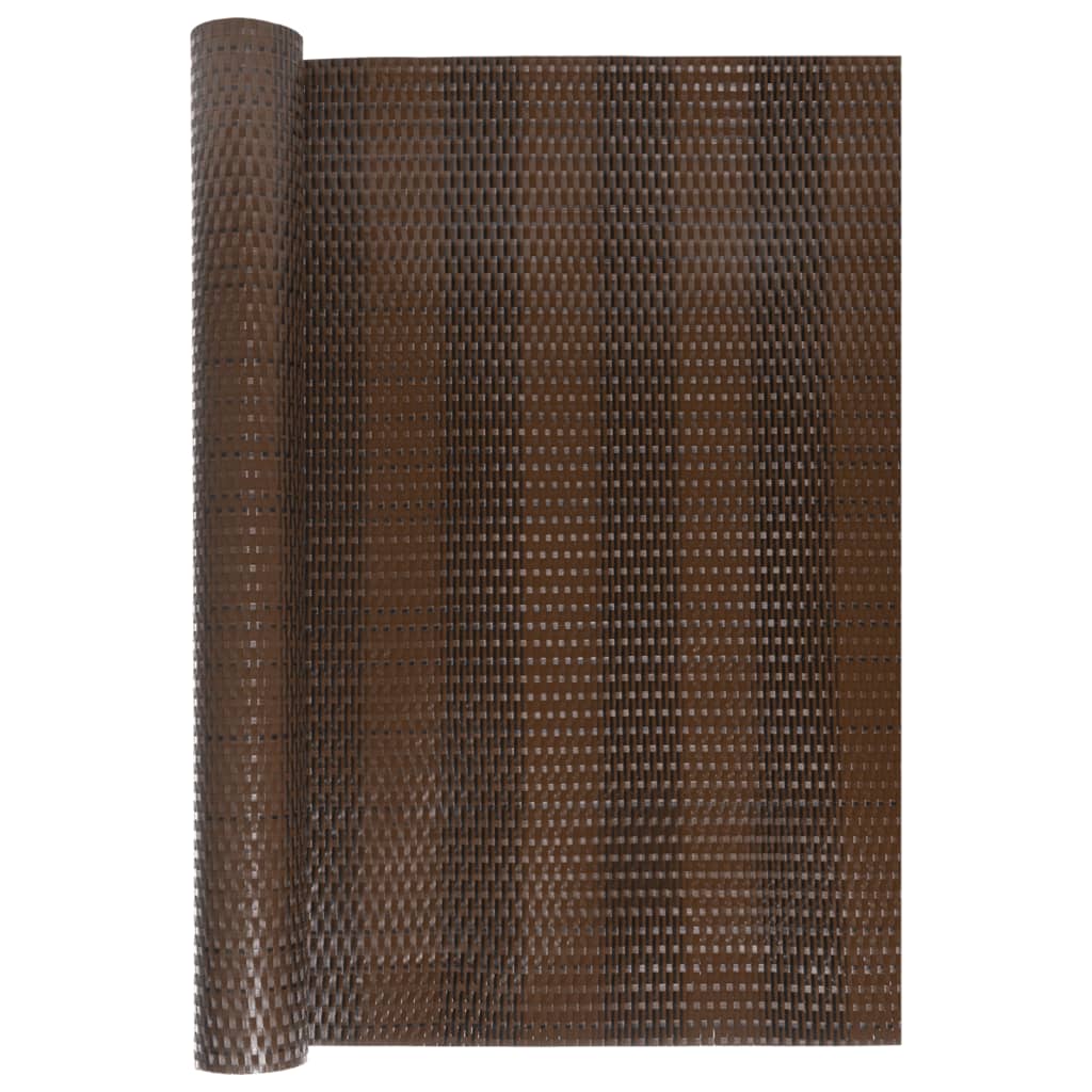 Balcony Screen Brown and Black 1000x80 cm Poly Rattan