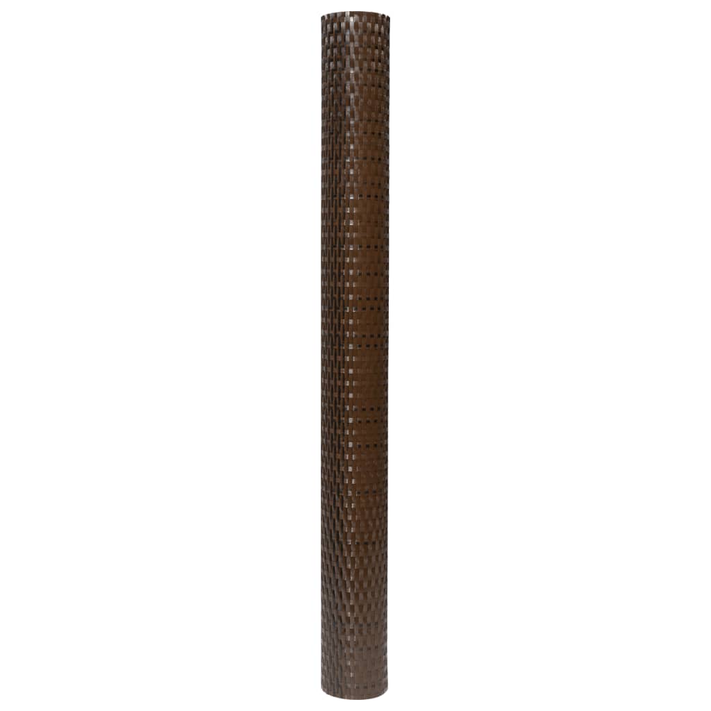Balcony Screen Brown and Black 1000x80 cm Poly Rattan