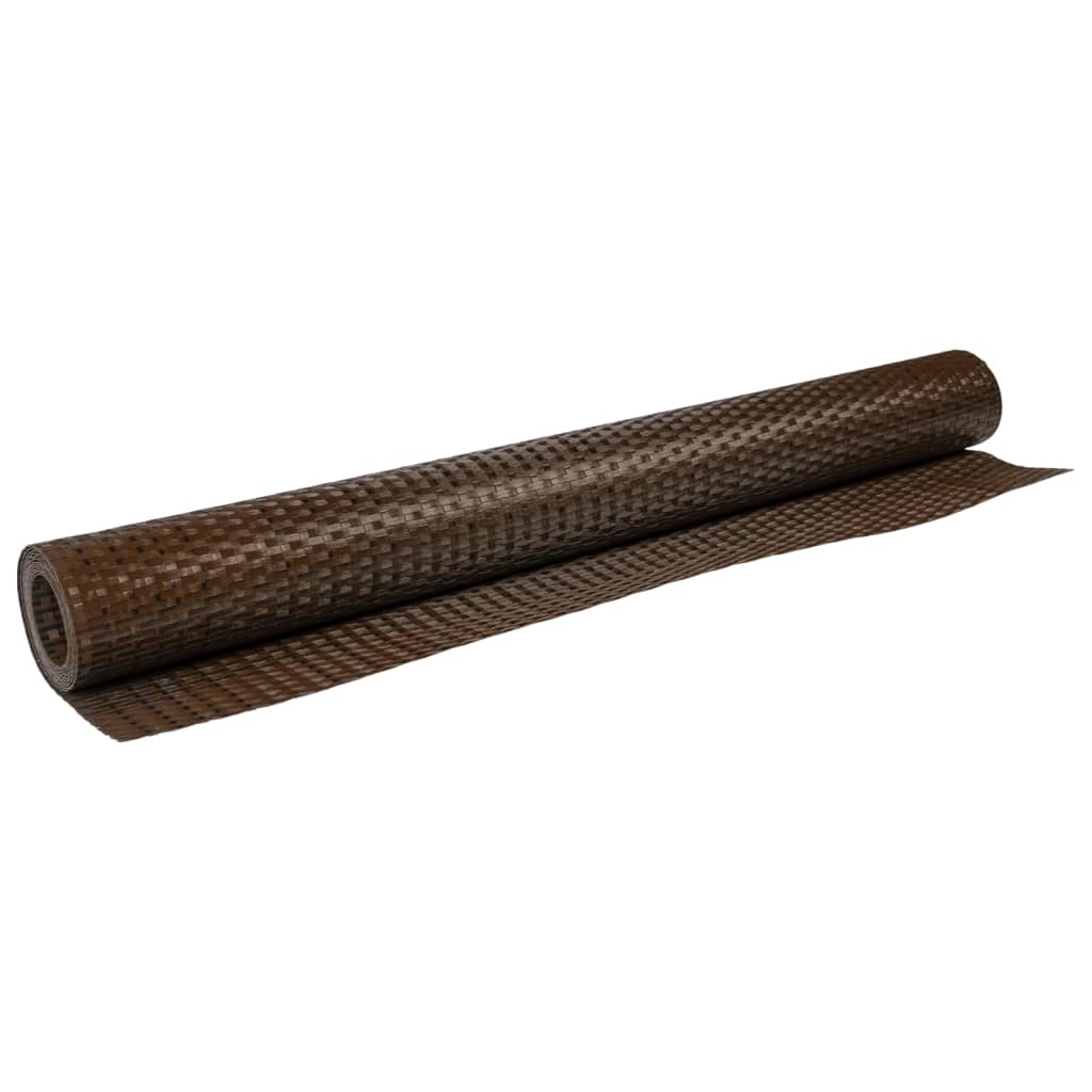Balcony Screen Brown and Black 1000x80 cm Poly Rattan