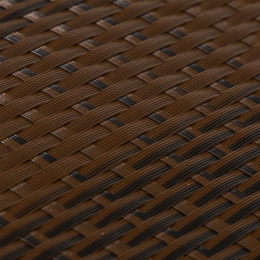 Balcony Screen Brown and Black 1000x80 cm Poly Rattan