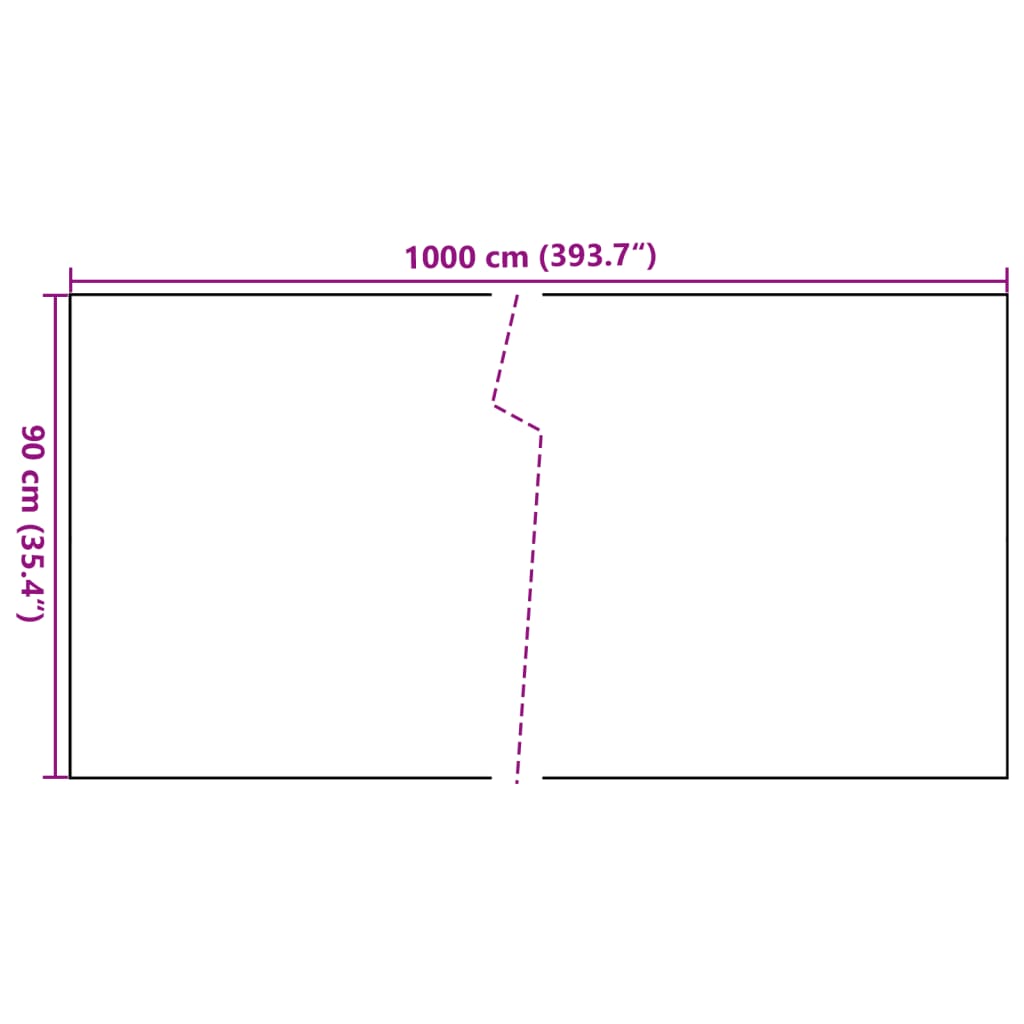 Balcony Screen Brown and Black 1000x90 cm Poly Rattan