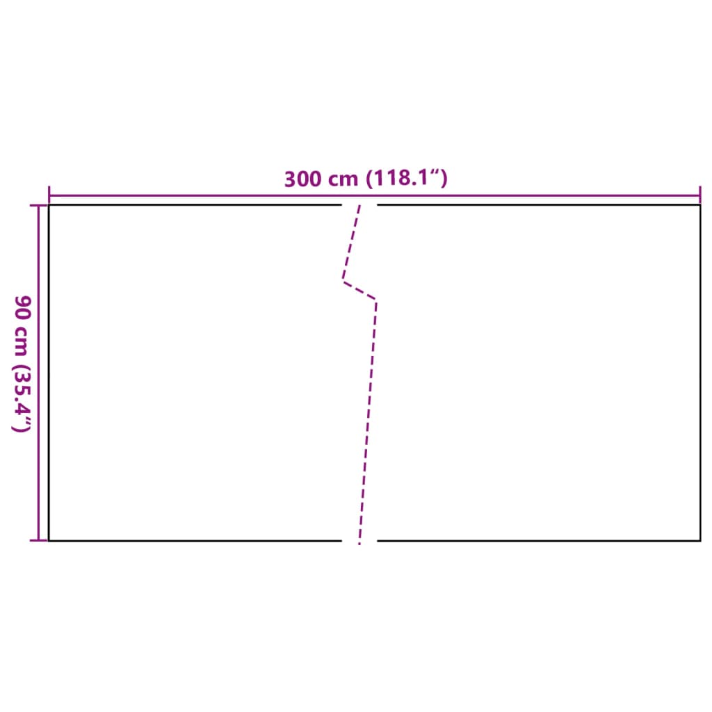 vidaXL Balcony Screen Light Brown 300x90 cm Poly Rattan