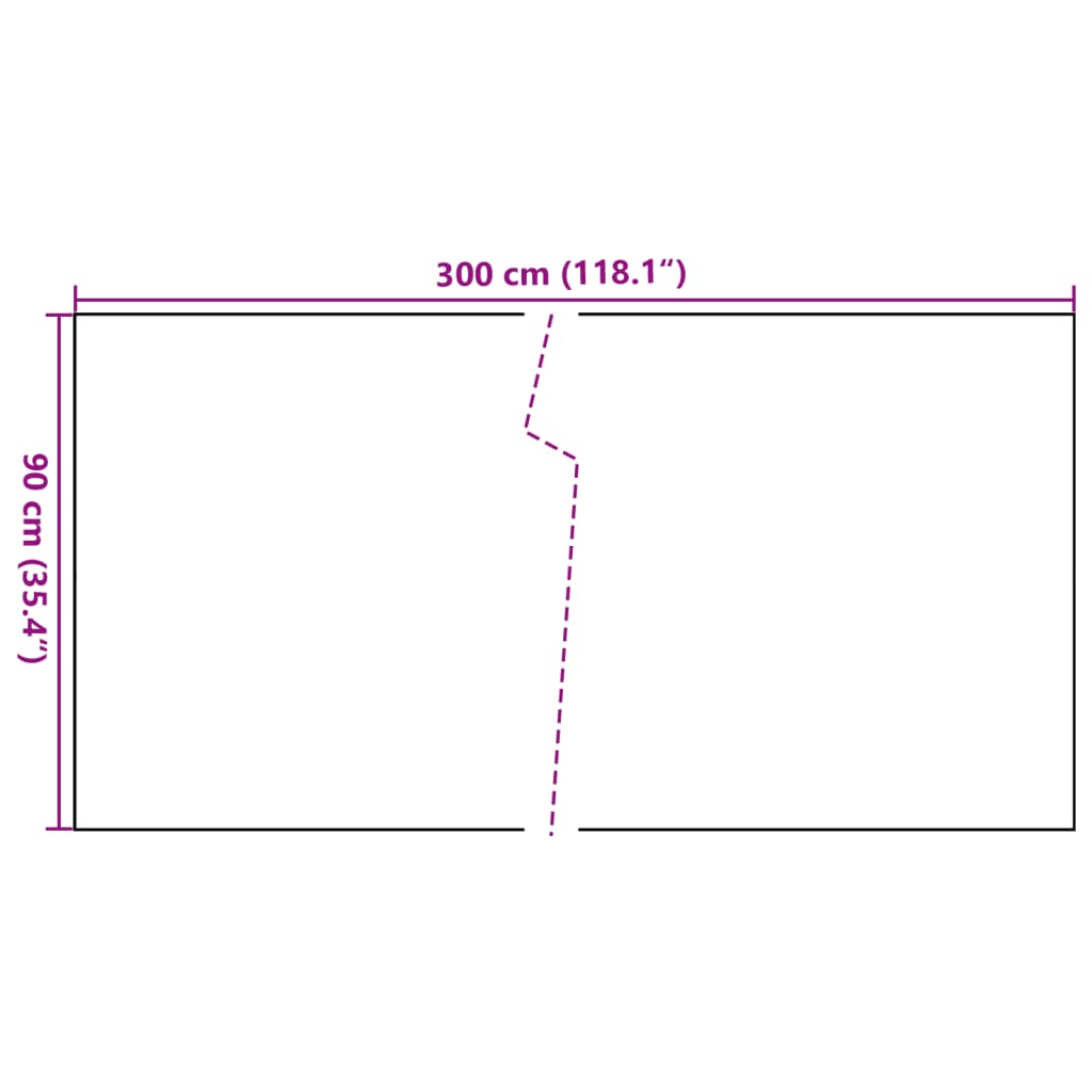 vidaXL Balcony Screen Light Brown 300x90 cm Poly Rattan