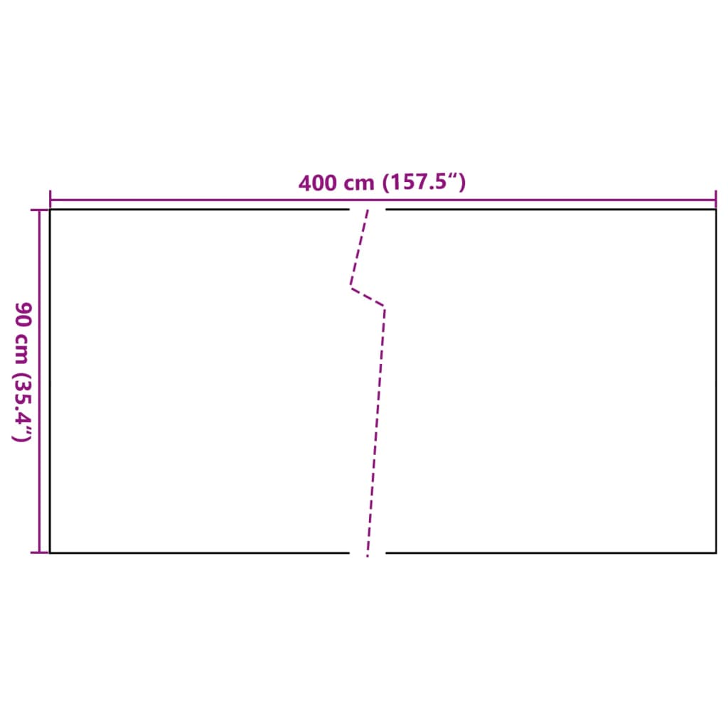 vidaXL Balcony Screen Light Brown 400x90 cm Poly Rattan